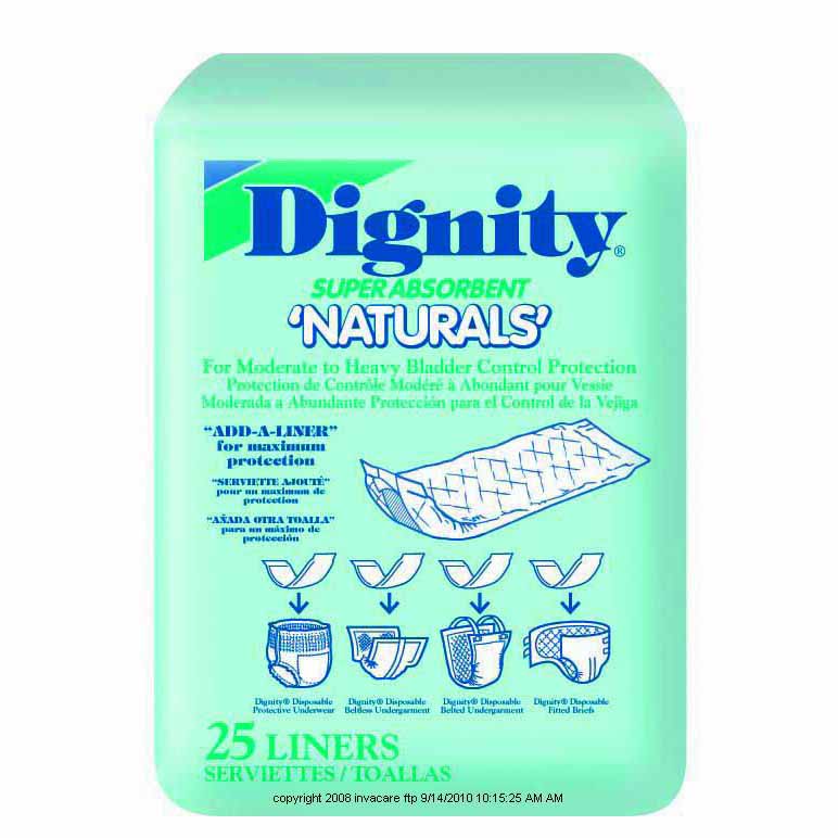 Dignity Plus Super Absorbent Liners for Urinary Incontinence