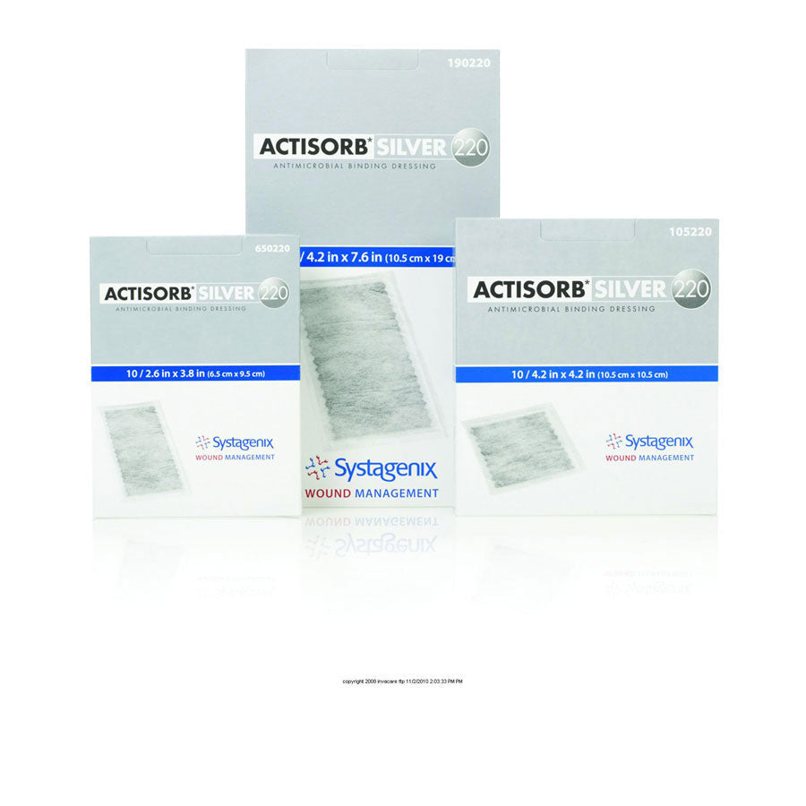 actisorb silver dressing Systagenix Actisorb 220 Activated Charcoal Dressing with Silver