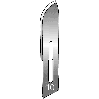Disposable Carbon Steel Surgical Blades #10 - 06-3010