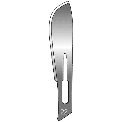Disposable Carbon Steel Surgical Blades #22 - 06-3022
