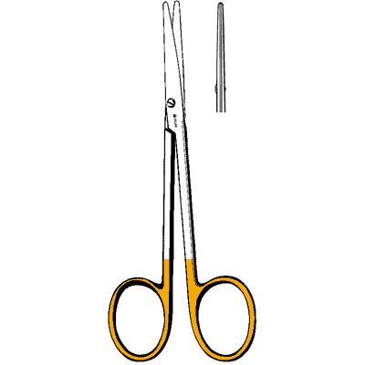 Sklar Edge Tungsten Carbide Strabismus Scissors 4 1-2" - 16-2605