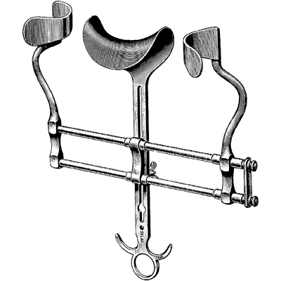 Balfour Abdominal Retractor Solid End Blades 2" Deep 7" Spread - 60-6870