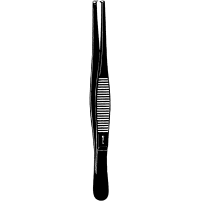 Sklar Black Tissue Forceps 4 1-2" - 90-1020