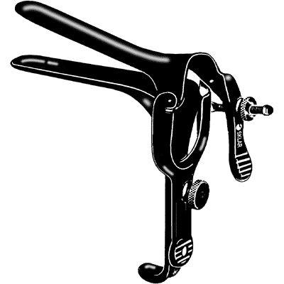 Sklar Black Pederson Vaginal Speculum 4 3-4" x 1" - 90-3835