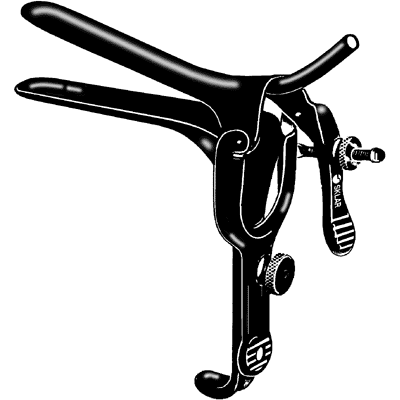 Sklar Black Pederson Vaginal Speculum 4" x 7-8" - 90-9042