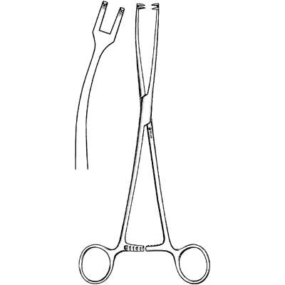 Schroeder Vulsellum Forceps 9" Slight Curve On Flat - 91-1690