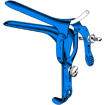 Sklar Blue Pederson Vaginal Speculum 4" x 7-8" - 91-5034