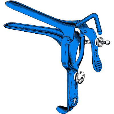 Sklar Blue Pederson Vaginal Speculum 4" x 7-8" - 91-5044