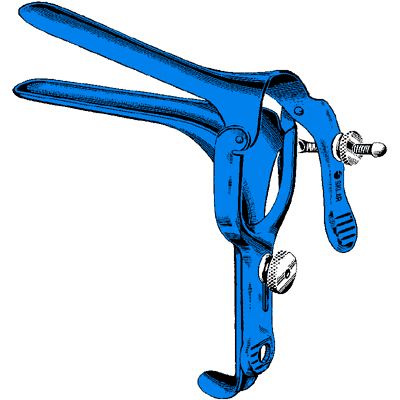 Sklar Blue Pederson Vaginal Speculum 4 3-4" x 1" - 91-5086