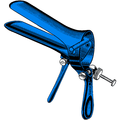 Sklar Blue Cusco Vaginal Speculum 3" x 1 1-4" - 91-5150