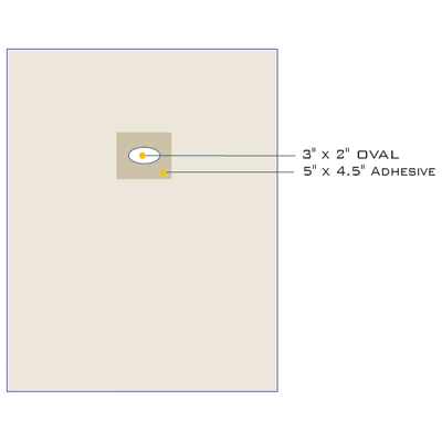 Medium Drape With Adhesive Aperture 33" x 51" - 96-S1030NS