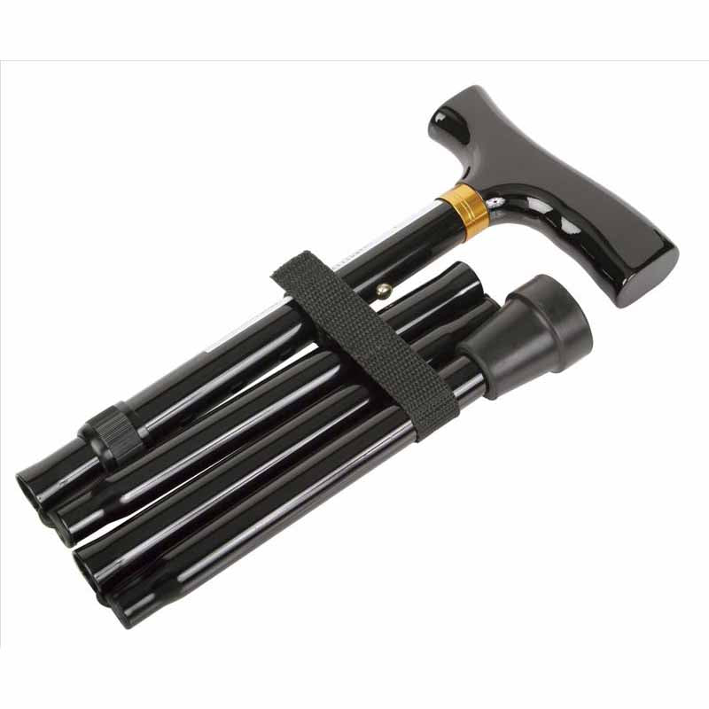 Medline Folding T-Handle Canes, Black (MDS86430W)