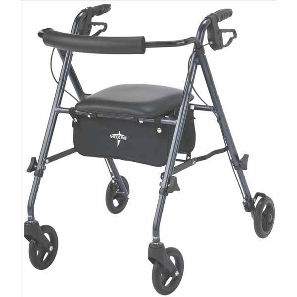 Medline Freedom Ultralight Rollators, Blue (MDS86825SLB)