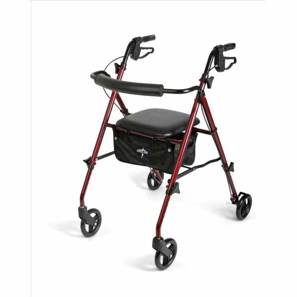 Medline Freedom Ultralight Rollators, Burgundy (MDS86825SLR)