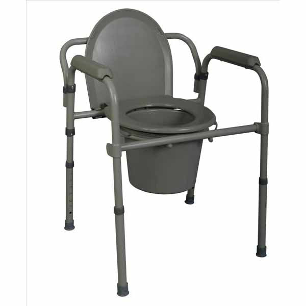 Medline Steel Bedside Commode (MDS89664H)