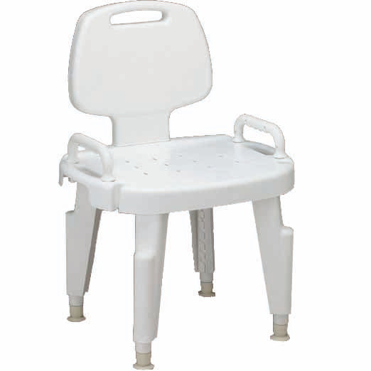 Medline bath bench online with back