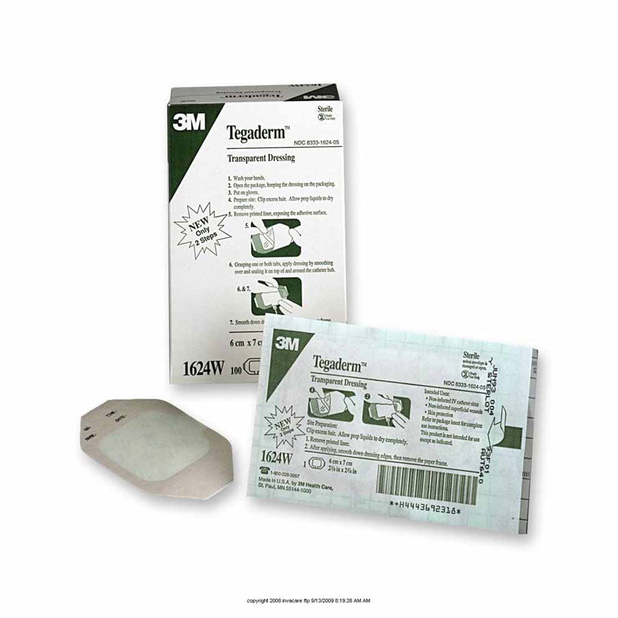 3M™ Tegaderm™ Transparent Film Dressing Rectangle 4 X 4-3-4 Inch