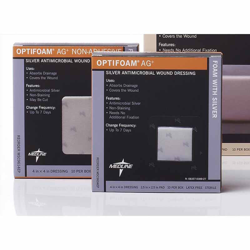 Medline Optifoam Antimicrobial Adhesive Dressings (MSC9604EPZ)