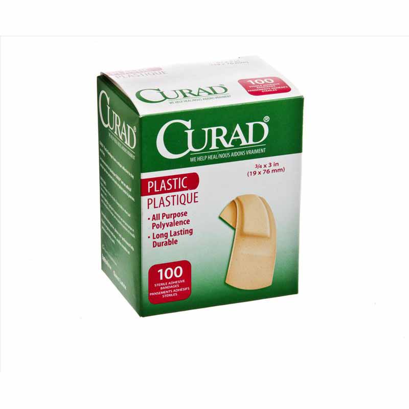 Medline CURAD Plastic Adhesive Bandages, Natural (NON25500Z)