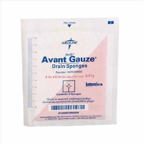 Medline Avant Gauze Sterile Drain Sponge (NON256000)