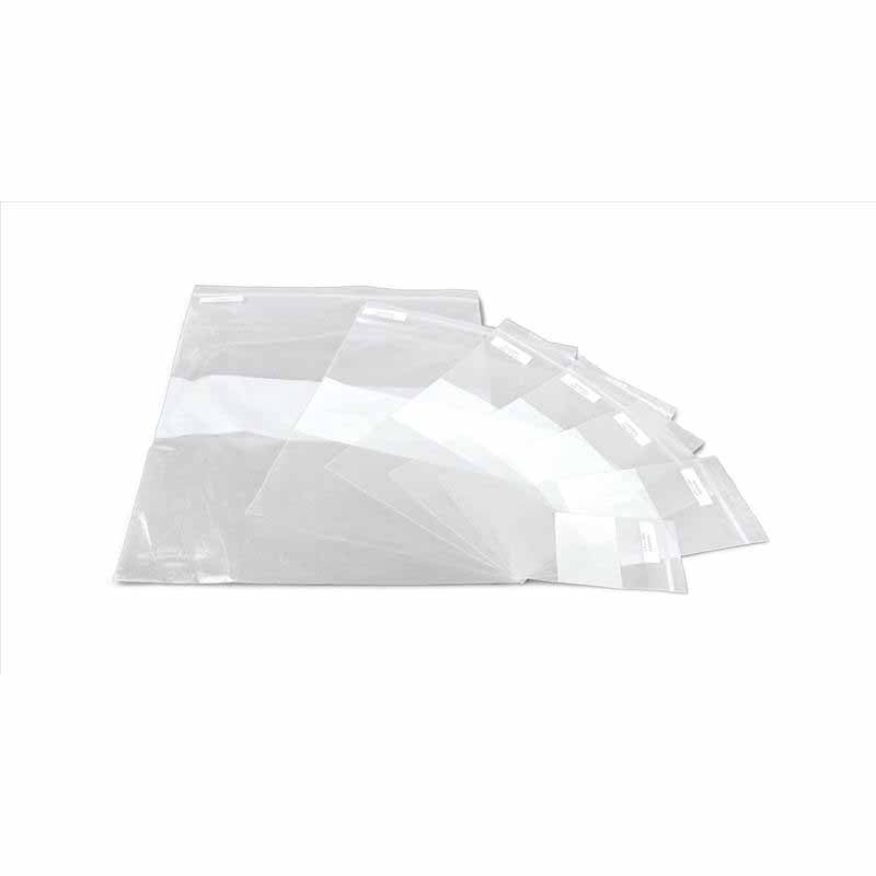 Medline Plastic Zip Closure Bags with White Write-On Block, CLEAR (NONZIP912)