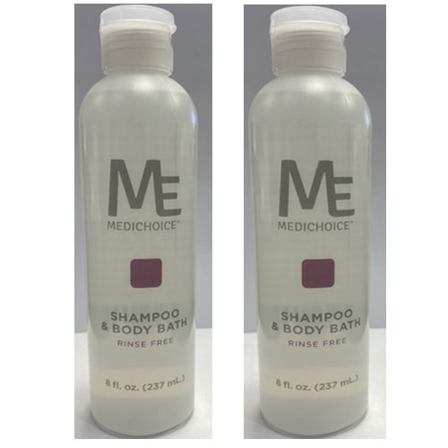 ME MediChoice No-Rinse Shampoo and Body Bath 8 oz (PC9080) 2 PACK