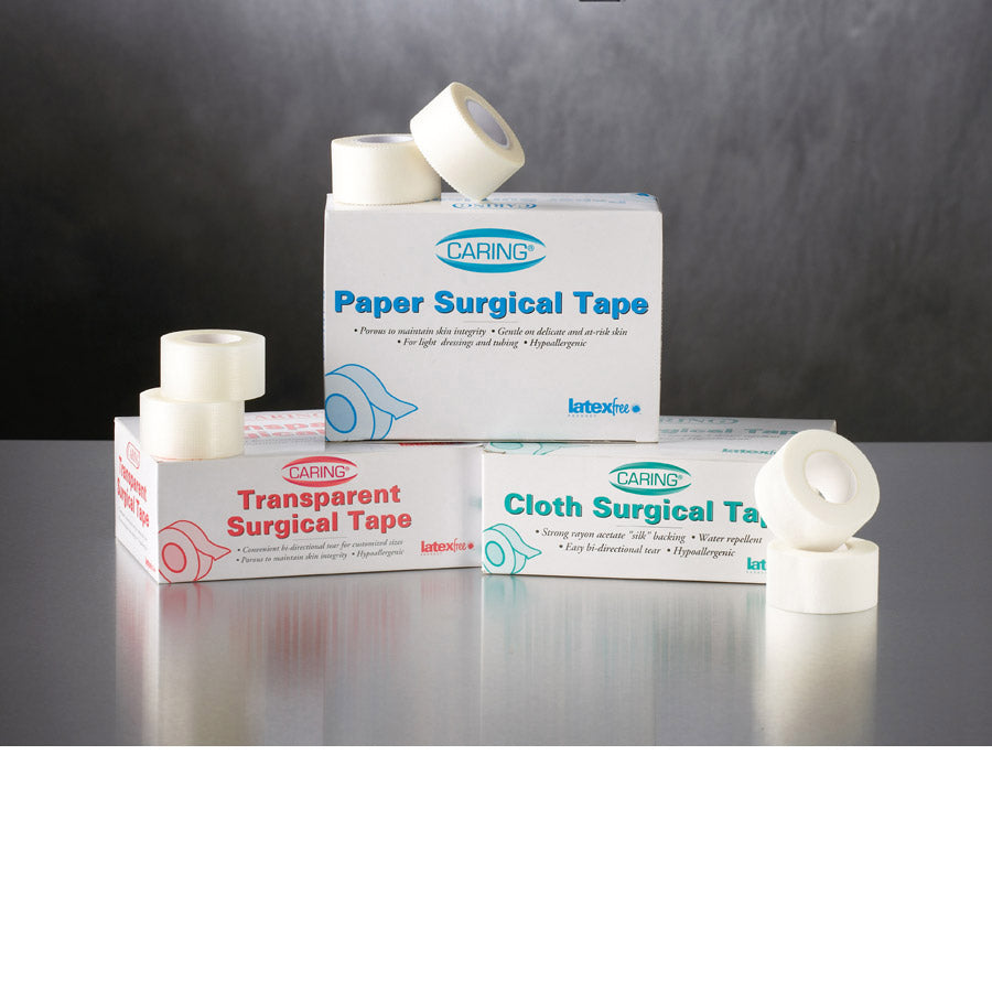 Tape Transparent Caring 1X10Yd Latex free 12-Bx