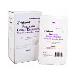 Bordered Gauze, 2" x 3-1-2", Sterile by Reliamed