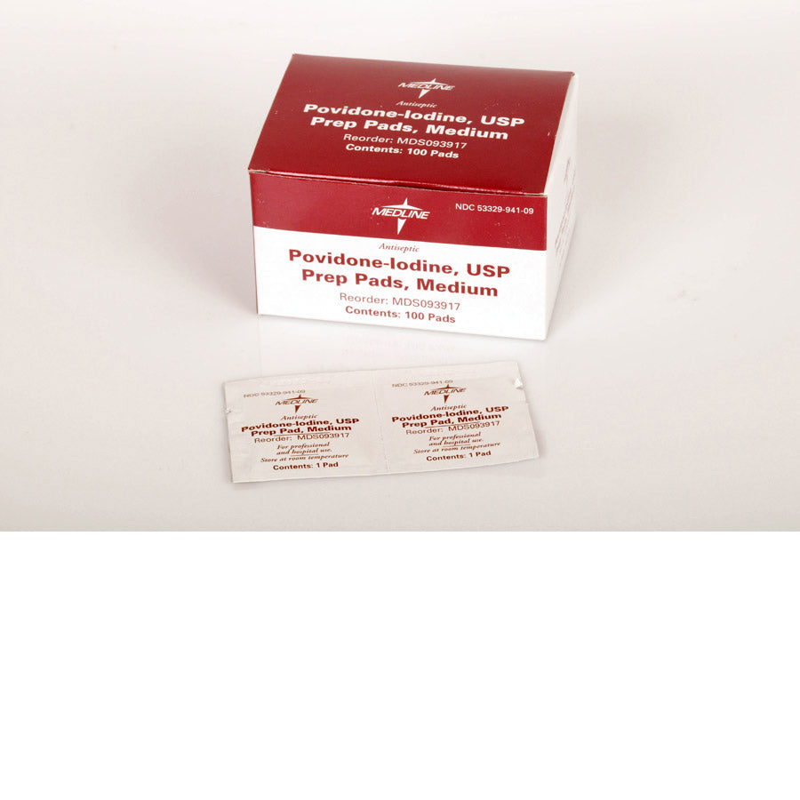 Pad Prep Povidone-Iodine Medium 1M-Cs