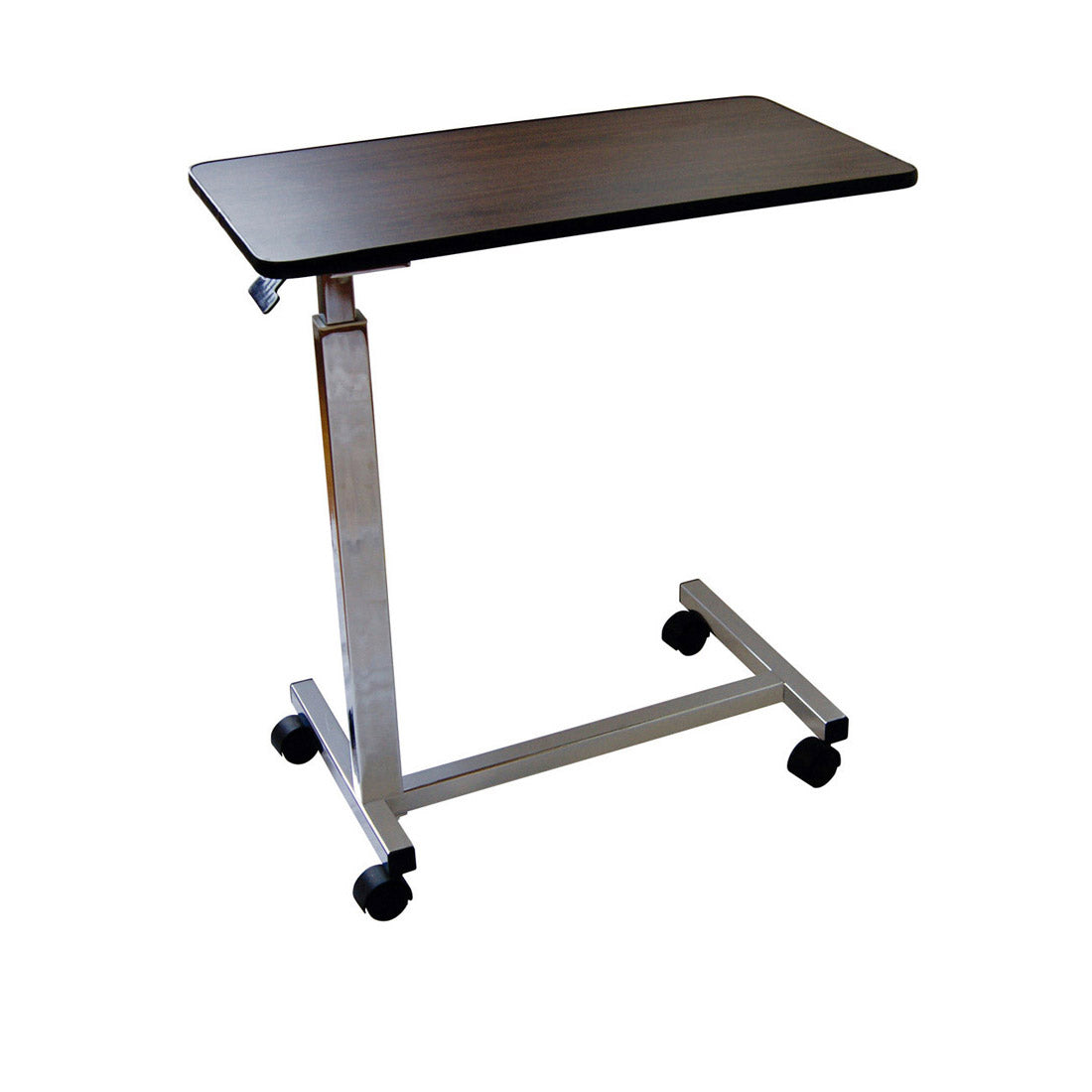 Table Overbed Walnut Chrome Base