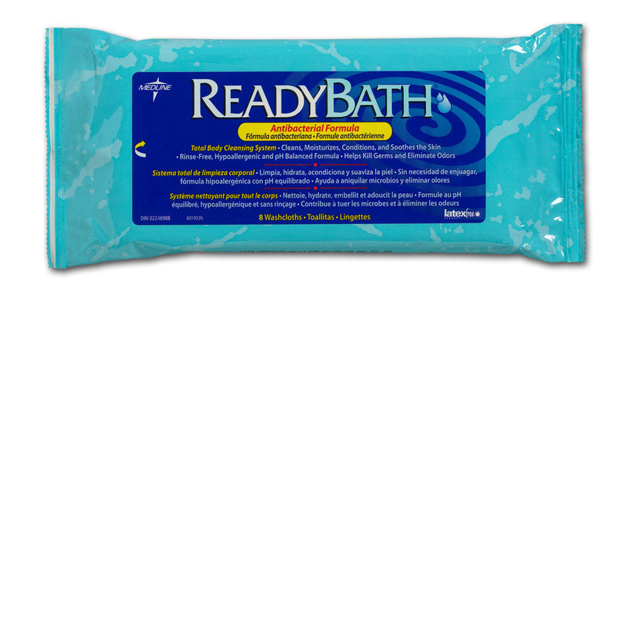 ReadyBath LUXE Total Body Cleansing Heavyweight Washcloths 8-PK