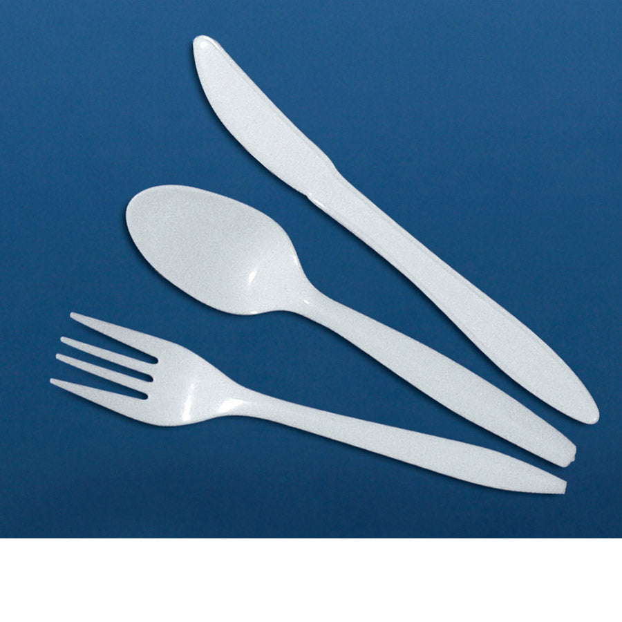 Teaspoon Medium Weight Plastic White