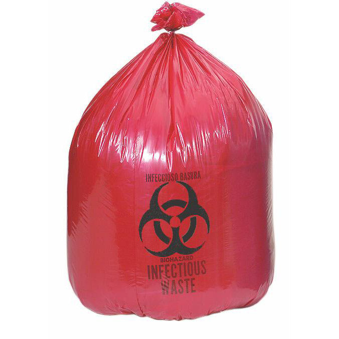 Liner Red Biohazard 40X46 3Mil (75) 45Ga