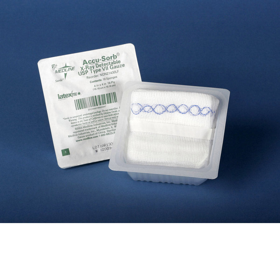 Gauze Sponge 8X4 12Ply Xray Sterile Latex free