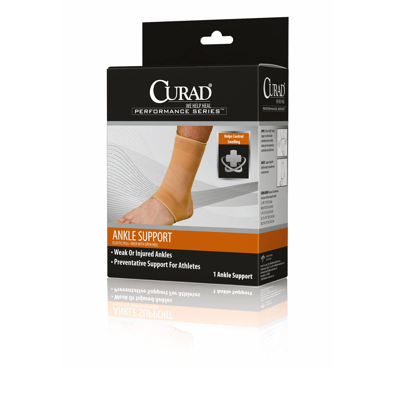 Support Ankle Elastic Open Heel Med
