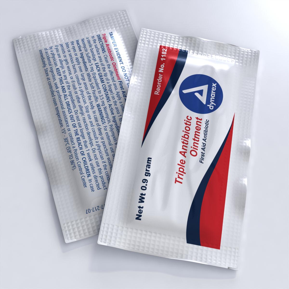 Dynarex Triple Antibiotic Ointment, 0.9g, 144/Box