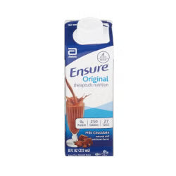 Ensure Original Therapeutic Nutrition Shake Chocolate Flavor Liquid 8 oz. Reclosable Carton