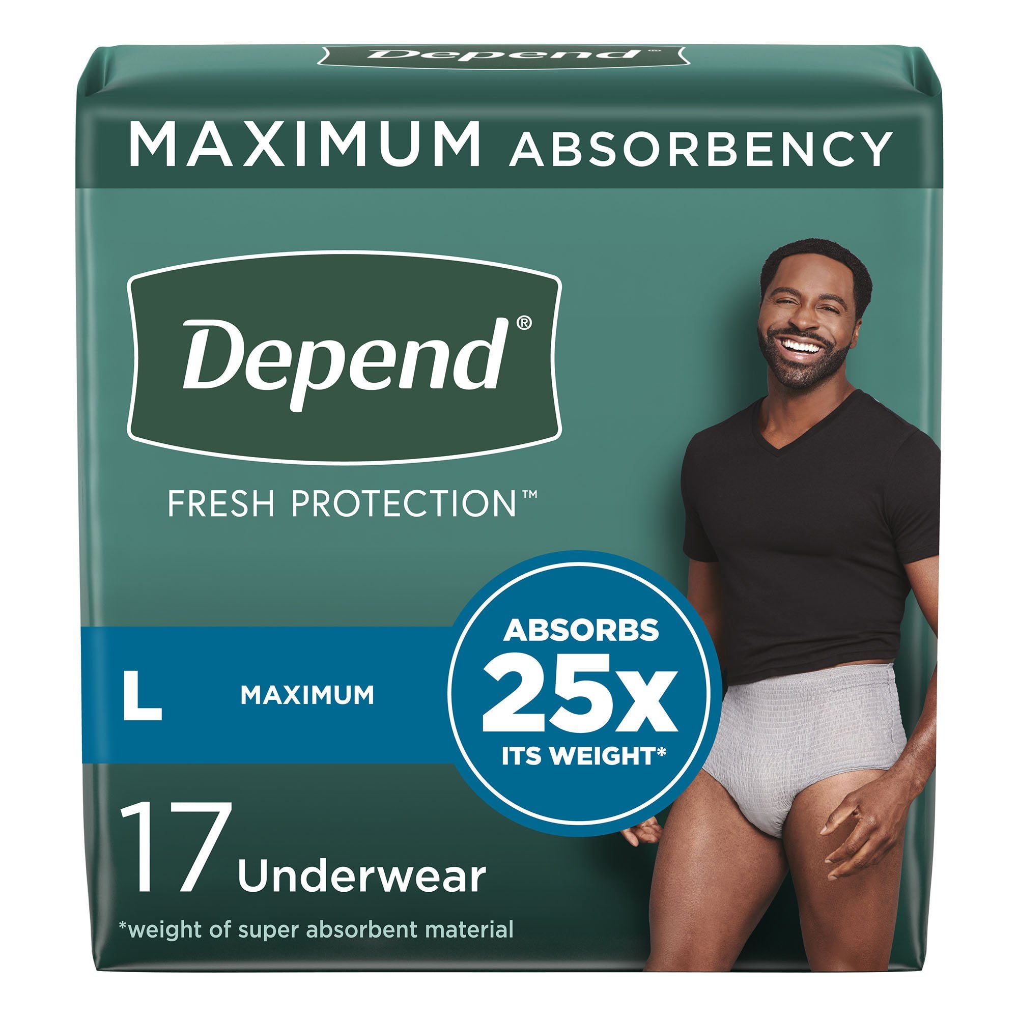 Depend® Fresh Protection Underwear for Men, Maximum Protection