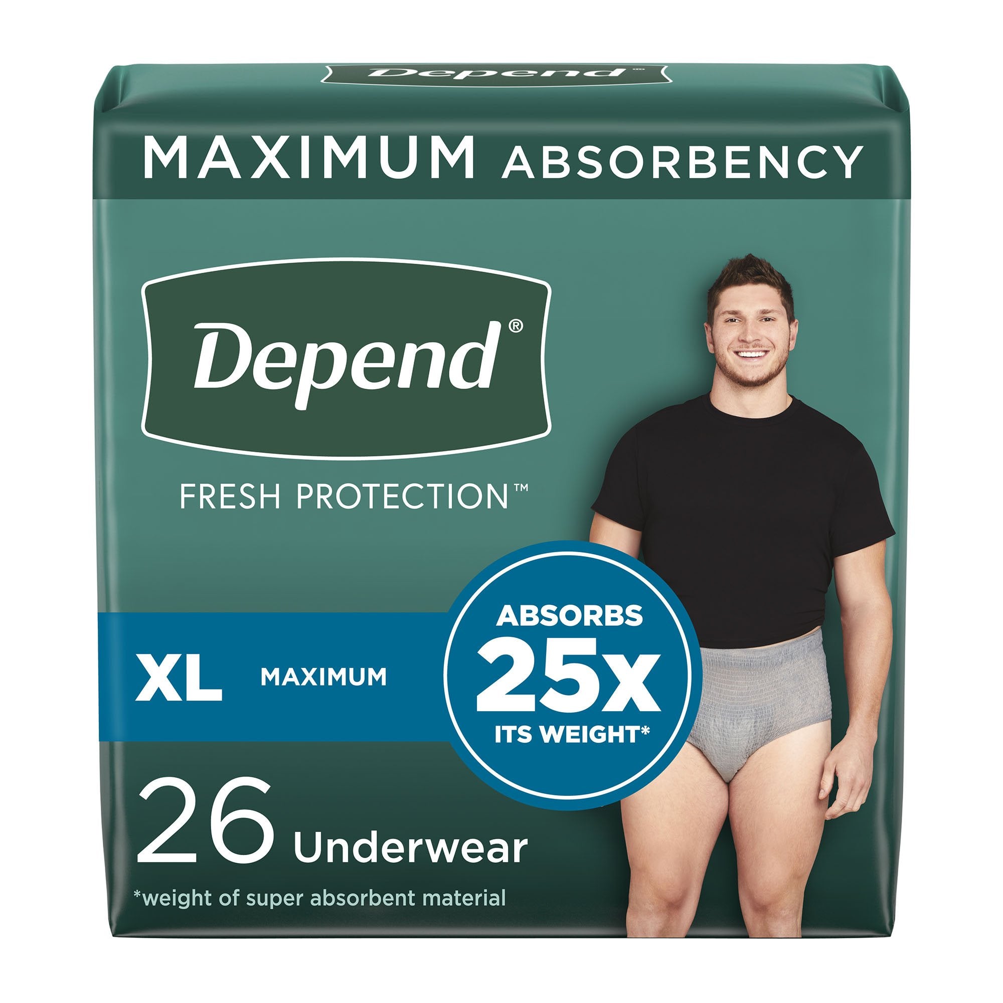 Depend® Fresh Protection Underwear for Men, Maximum Protection