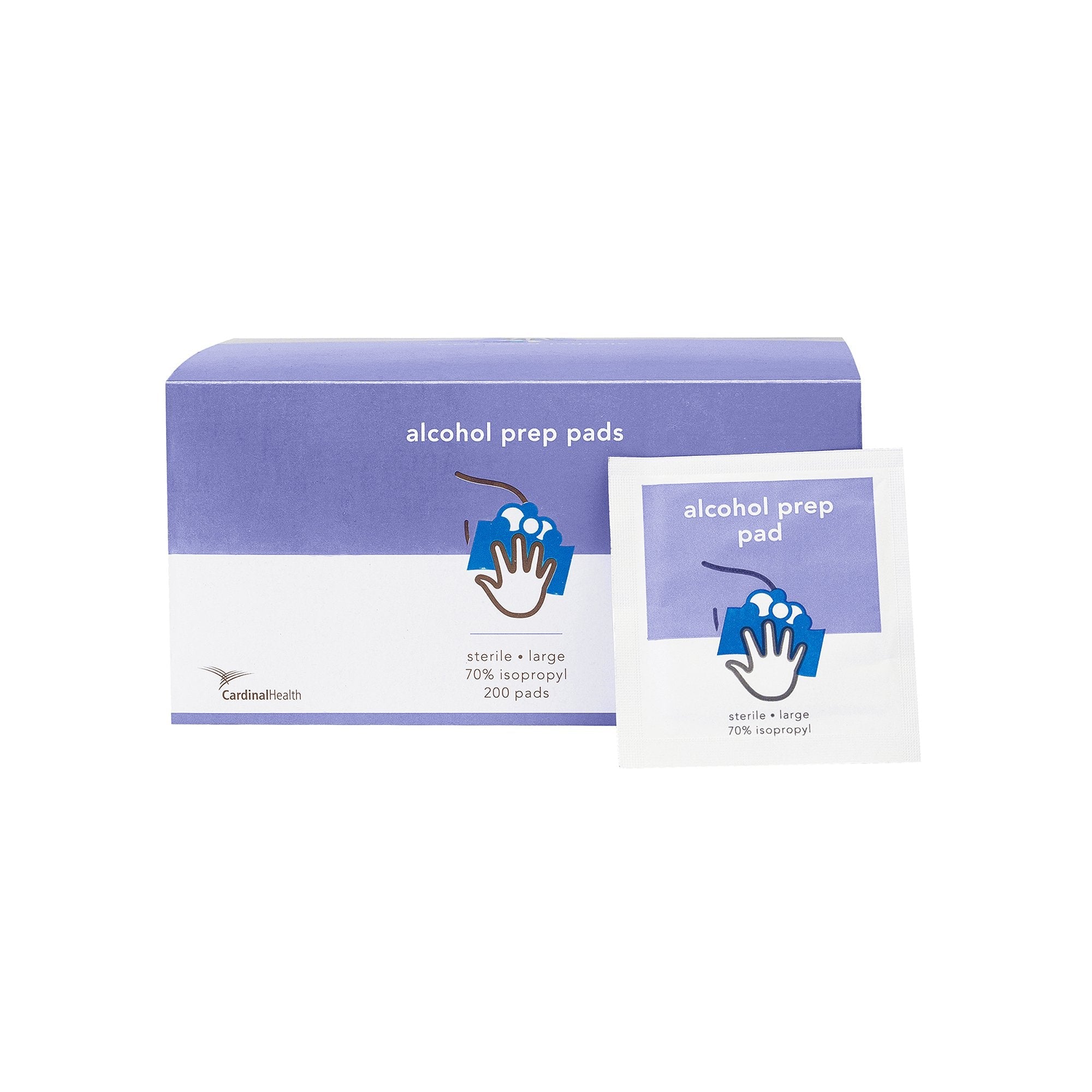 Cardinal Health™ Alcohol Prep Pad, 2-Ply LargeReplaces Webcol Wipes