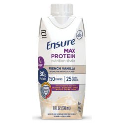 Ensure® Max Protein Nutrition Shake French Vanilla Flavor Liquid 11 oz. Reclosable Carton