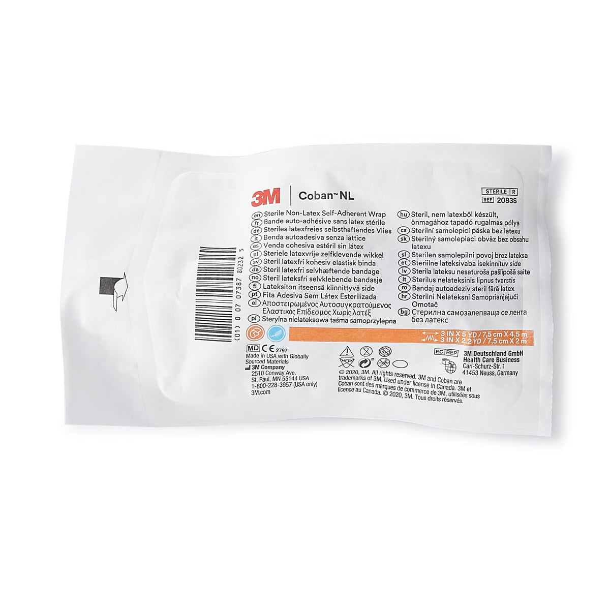 Cohesive Bandage 3M™ Coban™ LF 5 Yard Self-adherent Closure Tan Sterile Standard Compression