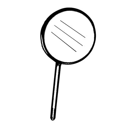 Plane Mouth Mirror Simple Stem 5 - 41-170