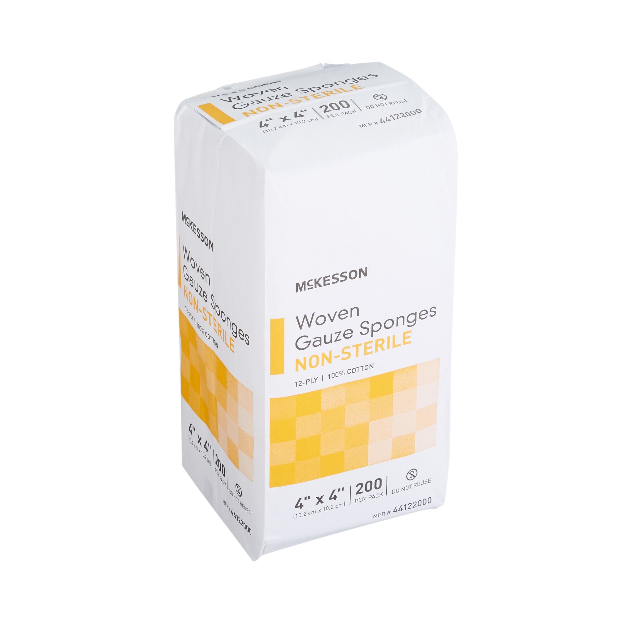 Gauze Sponge  4 X 4 Inch 12-Ply NonSterile 200 per Pack