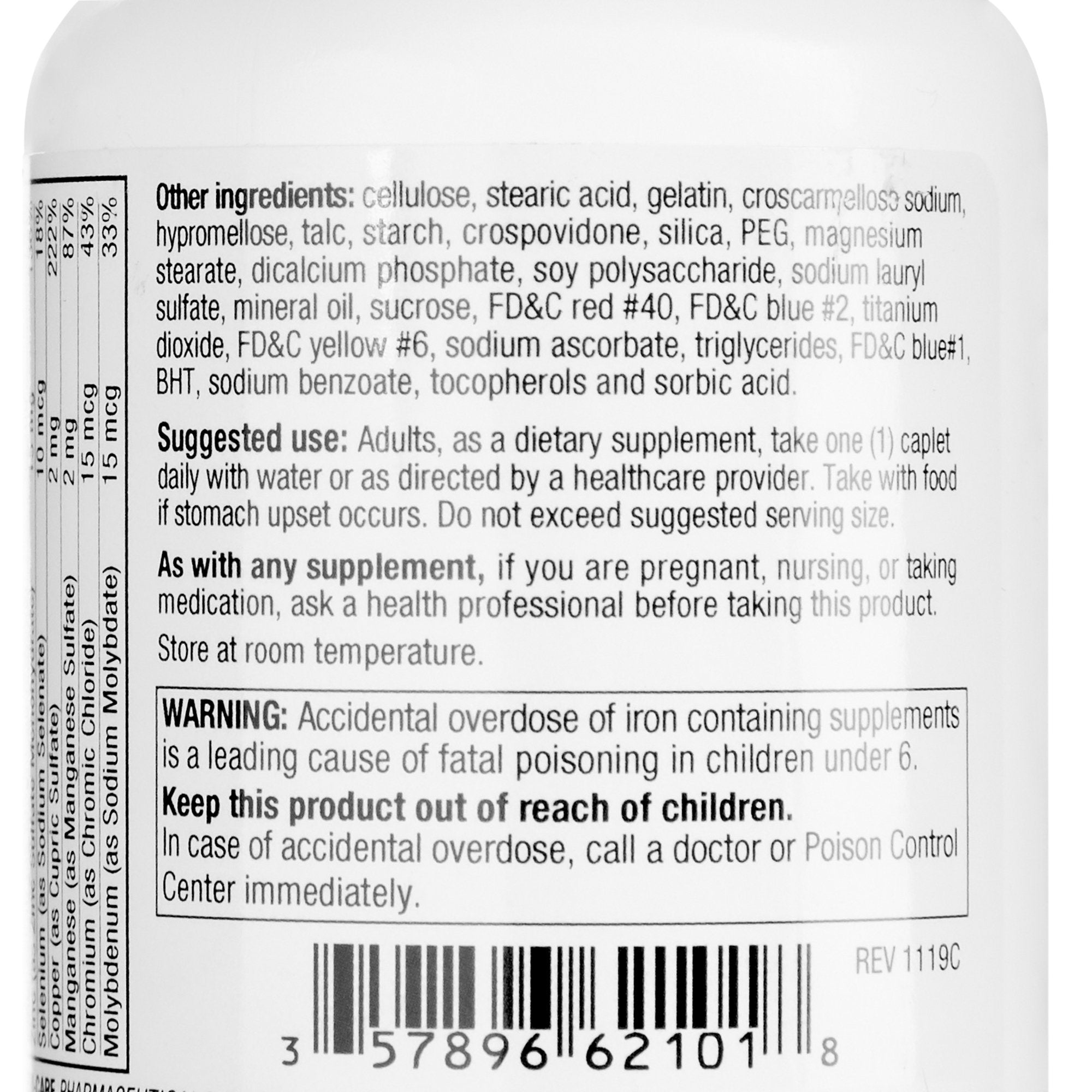 Vitamin Thera-Tabs M Caplets 100-Bt (Theragran)