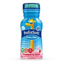 PediaSure® Grow & Gain Shake Strawberry Flavor 8 oz. Bottle Liquid