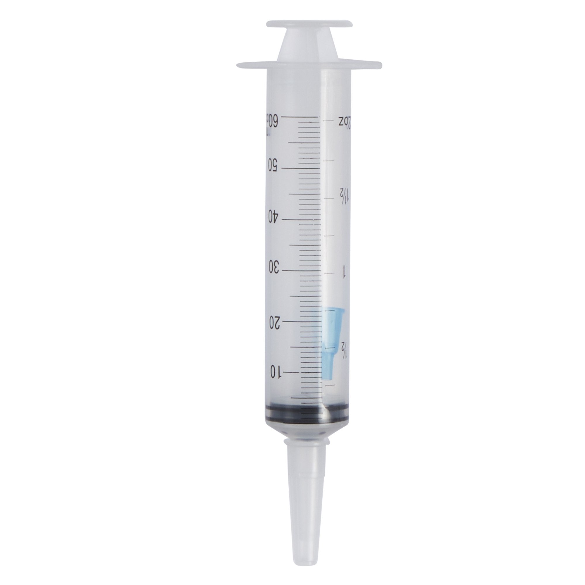 Piston Irrigation Syringe 60 mL Flat Top with Catheter Tip