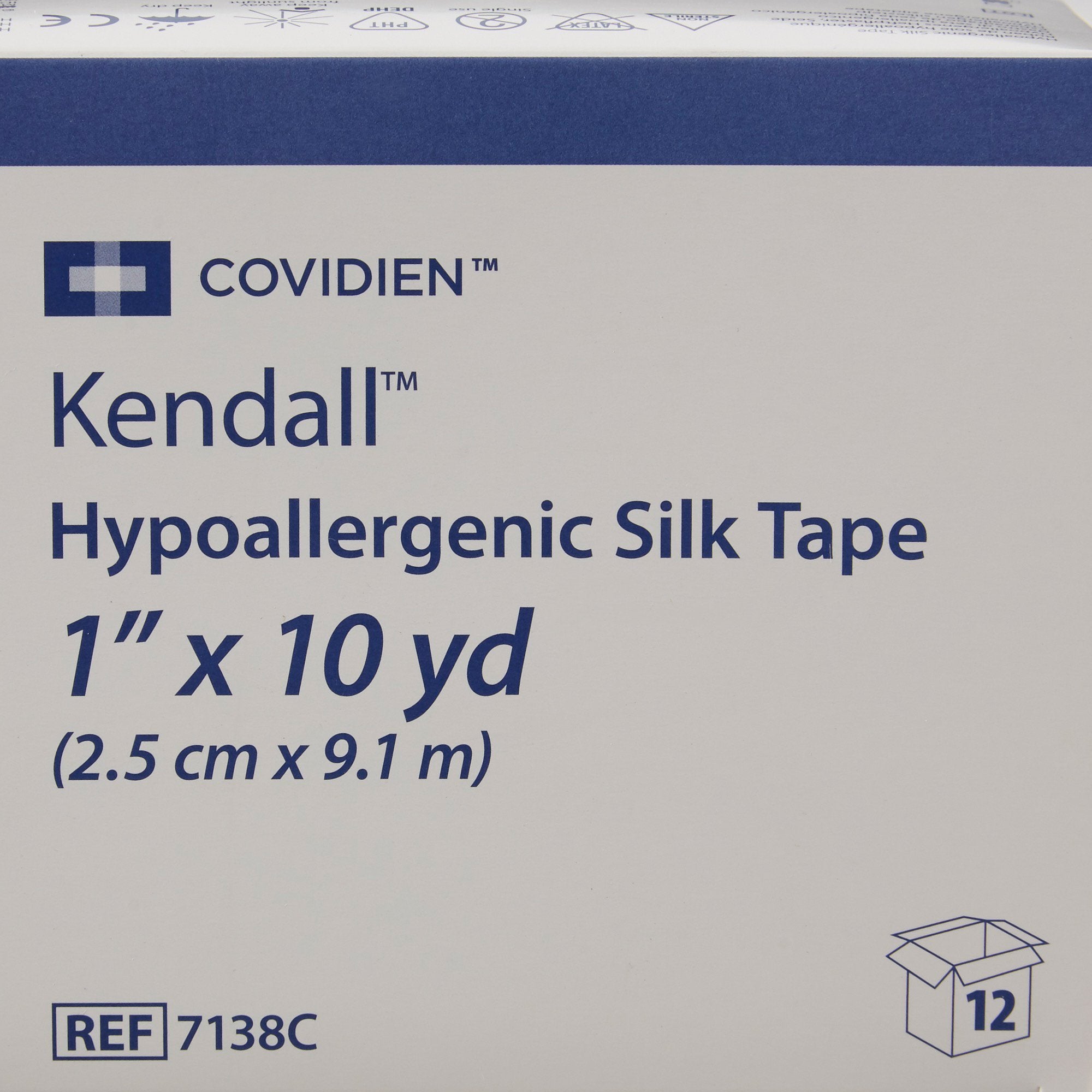 1" x 10 yds Silk Cloth Tape, Hypoallergenic by Kendall™