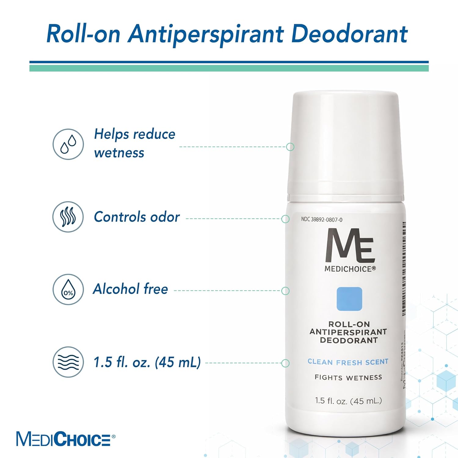 ME MediChoice Roll-On Antiperspirant Deodorant (PC5015)