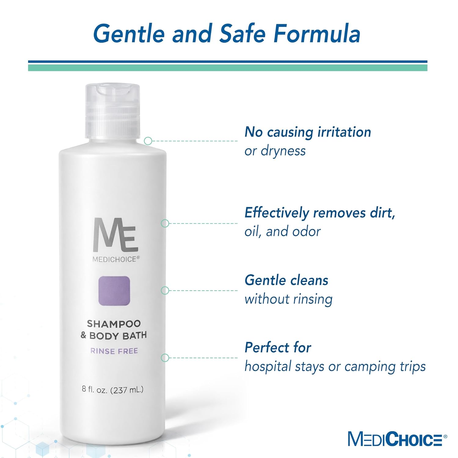 MediChoice® No-Rinse Body Bath Wash & Shampoo